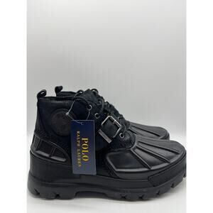 Polo Ralph Lauren Oslo Black Low Boots HydroGuard Men's 10.5D NEW